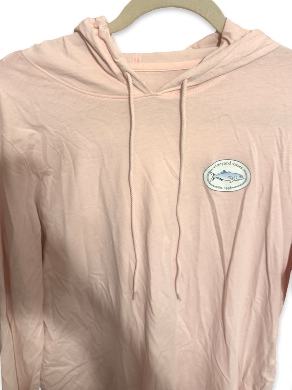 Vineyard Vines Women’s Light Pink Hooded Graphic Tee Long Sleeve Size Small - Picture 4 of 11